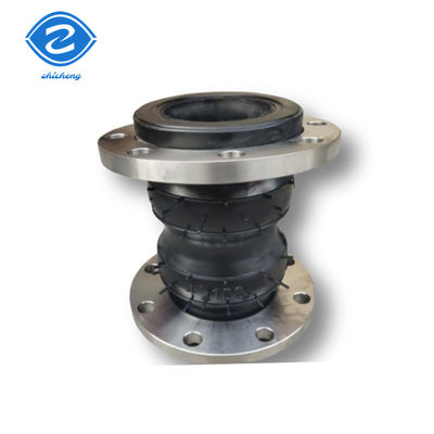 Junta de expansión de goma de doble esfera Ansi 150lb Din Pn16 Epdm Acero de carbono Flanged Elastomérico