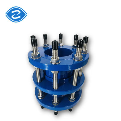 conjunto conjunto de desmontaje de acero al carbono en tuberías Blue Epoxy Coated Butterfly Valve Double Flange Ends