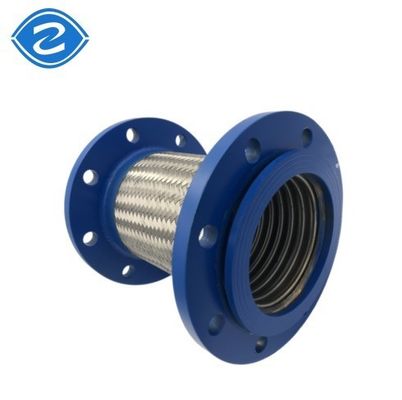 Compensador de gases químicos anticorrosivos 304 SS manguera metálica trenzada flexible con brida de PTFE