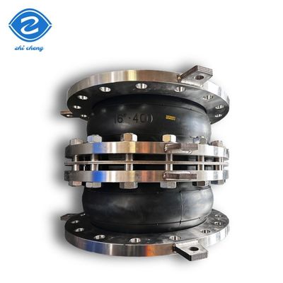 Línea de acoplamiento de conector flexible Ss304 o acero al carbono ANSI 150LBS Flange Bellows Junta de expansión de caucho personalizada