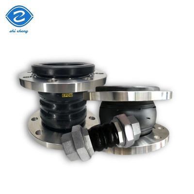 Junta de expansión flexible de goma con bridas de esfera única de acero al carbono ANSI, conector de fuelle flexible de compensación de expansión Epdm Nbr